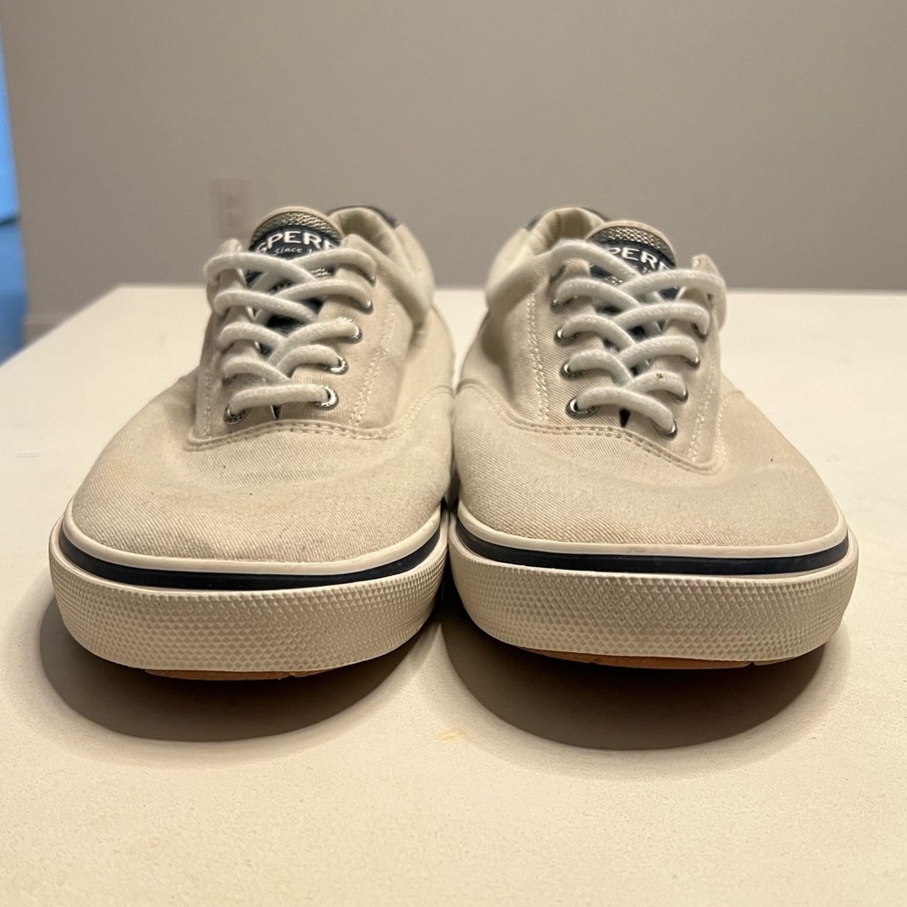 Sperry Men’s Canvas Sneakers Off White Size 11